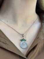 ⁦طقم ربع ليرة فضة – لمسة خضراء ✨⁩ - الصورة ⁦3⁩