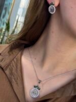 ⁦طقم ربع ليرة فضة – لمسة خضراء ✨⁩ - الصورة ⁦4⁩